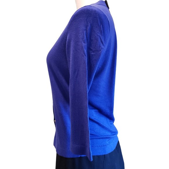 Kate Spade Royal Blue Purple Knit Cardigan Size M - Picture 7 of 13